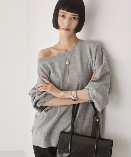 Vivienne Westwood グレー ドロップショルダー スウェット Vivienne Westwood ヴィヴィアンウエストウッド ORB LOGO
