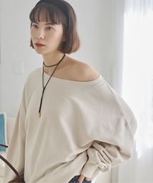 ANGIE | 【セットアップ対応】オフショルダー 裏毛 スウェット トップス(スウェット)