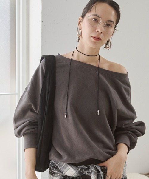 【新品】裏毛オフショルオーバーサイズトップス ココディール ＼SALE50%OFF／即日発送/COCODEAL 裏毛オフショル