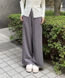 clear | ポンチスエードワイドストレートパンツ [着心地抜群 シンプル]≪2024AW新作≫(その他パンツ)