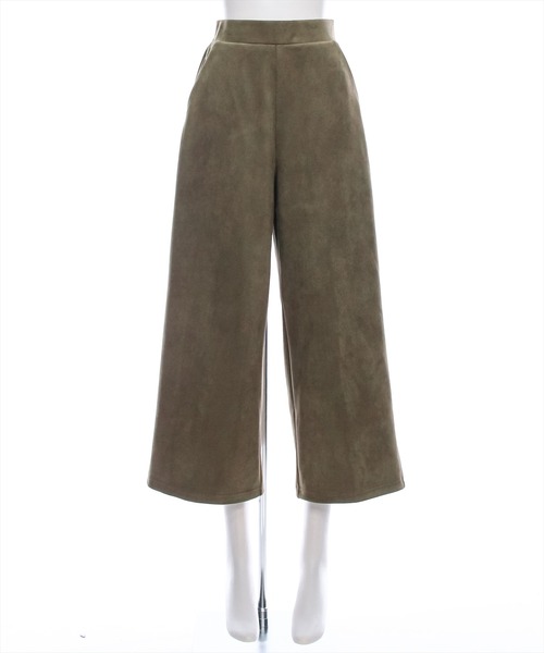 clear（クリア）の「ポンチスエードワイドストレートパンツ [低身長用サイズ有 着心地抜群 シンプル]≪2024AW新作≫（その他パンツ・レディース・カーキ/チャコールグレー/グレイッシュベージュ/アイボリー・F/XS）」の11枚目の写真