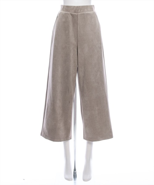 clear（クリア）の「ポンチスエードワイドストレートパンツ [低身長用サイズ有 着心地抜群 シンプル]≪2024AW新作≫（その他パンツ・レディース・カーキ/チャコールグレー/グレイッシュベージュ/アイボリー・F/XS）」の18枚目の写真