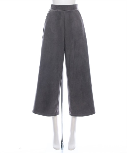 clear（クリア）の「ポンチスエードワイドストレートパンツ [低身長用サイズ有 着心地抜群 シンプル]≪2024AW新作≫（その他パンツ・レディース・カーキ/チャコールグレー/グレイッシュベージュ/アイボリー・F/XS）」の19枚目の写真