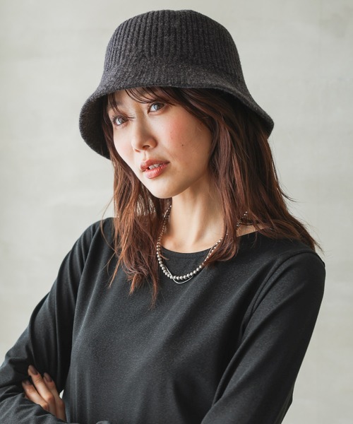 GLOBAL WORK（グローバルワーク）の「サーモニットハット/142987（ハット・レディース・ブラック/グレー/アイボリー・ONE SIZE）」の16枚目の写真