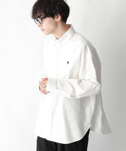 POLO BCS（ポロ ビーシーエス）の「【POLO BCS(ポロ・ビーシーエス)】オックスフォードオーバーサイズシャツ（シャツ/ブラウス・メンズ・ライトブルー/ホワイト・LARGE/MEDIUM）」の6枚目の写真