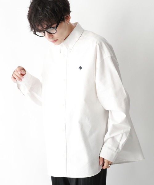POLO BCS（ポロ ビーシーエス）の「【POLO BCS(ポロ・ビーシーエス)】オックスフォードオーバーサイズシャツ（シャツ/ブラウス・メンズ・ライトブルー/ホワイト・LARGE/MEDIUM）」の7枚目の写真