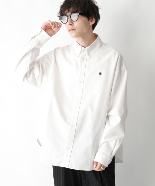 POLO BCS（ポロ ビーシーエス）の「【POLO BCS(ポロ・ビーシーエス)】オックスフォードオーバーサイズシャツ（シャツ/ブラウス・メンズ・ライトブルー/ホワイト・LARGE/MEDIUM）」の8枚目の写真