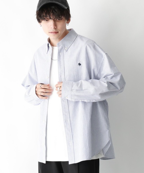 POLO BCS（ポロ ビーシーエス）の「【POLO BCS(ポロ・ビーシーエス)】オックスフォードオーバーサイズシャツ（シャツ/ブラウス・メンズ・ライトブルー/ホワイト・LARGE/MEDIUM）」の13枚目の写真