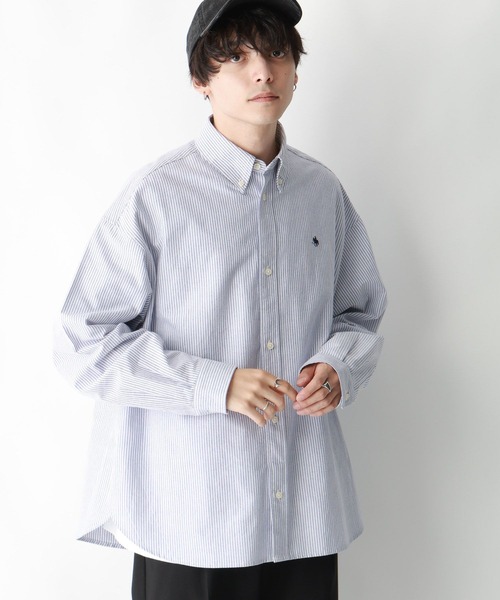 POLO BCS（ポロ ビーシーエス）の「【POLO BCS(ポロ・ビーシーエス)】オックスフォードオーバーサイズシャツ（シャツ/ブラウス・メンズ・ライトブルー/ホワイト・LARGE/MEDIUM）」の16枚目の写真