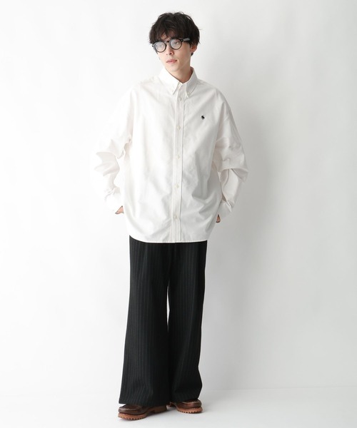 POLO BCS（ポロ ビーシーエス）の「【POLO BCS(ポロ・ビーシーエス)】オックスフォードオーバーサイズシャツ（シャツ/ブラウス・メンズ・ライトブルー/ホワイト・LARGE/MEDIUM）」の5枚目の写真