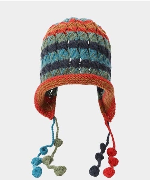 セール】24aw かぎ針編み カラフルニットキャップ（ニットキャップ