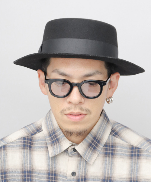 Ruben（ルーベン）の「オーストラリア産ウール フェルト カンカン帽（ハット・メンズ・ブラック/グレイッシュベージュ/ベージュ・FREE）」の12枚目の写真