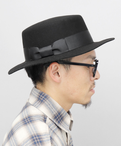 Ruben（ルーベン）の「オーストラリア産ウール フェルト カンカン帽（ハット・メンズ・ブラック/グレイッシュベージュ/ベージュ・FREE）」の4枚目の写真