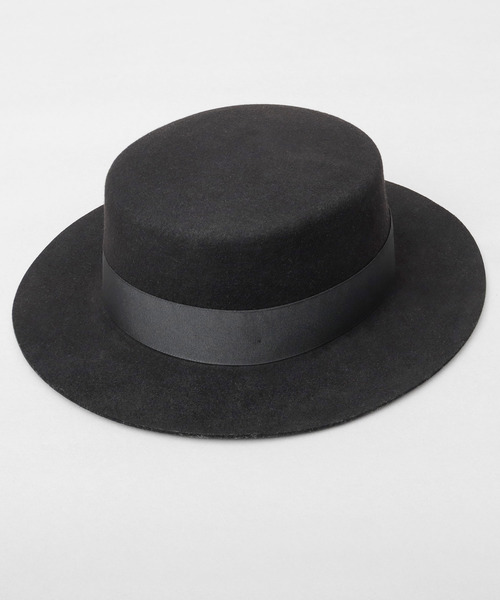 Ruben（ルーベン）の「オーストラリア産ウール フェルト カンカン帽（ハット・メンズ・ブラック/グレイッシュベージュ/ベージュ・FREE）」の17枚目の写真