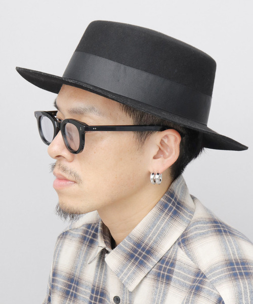 Ruben（ルーベン）の「オーストラリア産ウール フェルト カンカン帽（ハット・メンズ・ブラック/グレイッシュベージュ/ベージュ・FREE）」の22枚目の写真