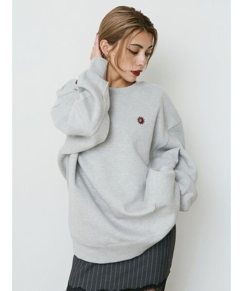 EVRIS（エヴリス）の「SUNNYダメージスウェットトップス（スウェット・レディース・イエロー/グレー/ブルー/ブラック・FREE）」の6枚目の写真