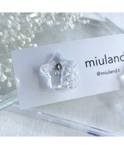 tone（トーン）の「【miuland】星のカケラ(MA)（イヤリング・レディース・クリア/ホワイト・FREE）」の3枚目の写真