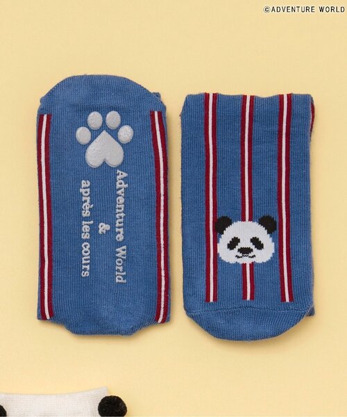 apres les cours(アプレレクール)の「アドベンチャーワールド/おやこソックス(ソックス/靴下・キッズ・ストライプ/グリーン/レッド/ブラック・12/15 /18/21/24/27)」の4枚目の写真