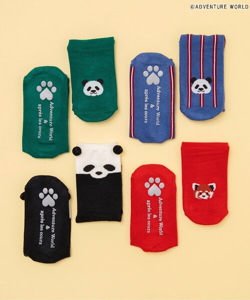 apres les cours(アプレレクール)の「アドベンチャーワールド/おやこソックス(ソックス/靴下・キッズ・ストライプ/グリーン/レッド/ブラック・12/15 /18/21/24/27)」の5枚目の写真