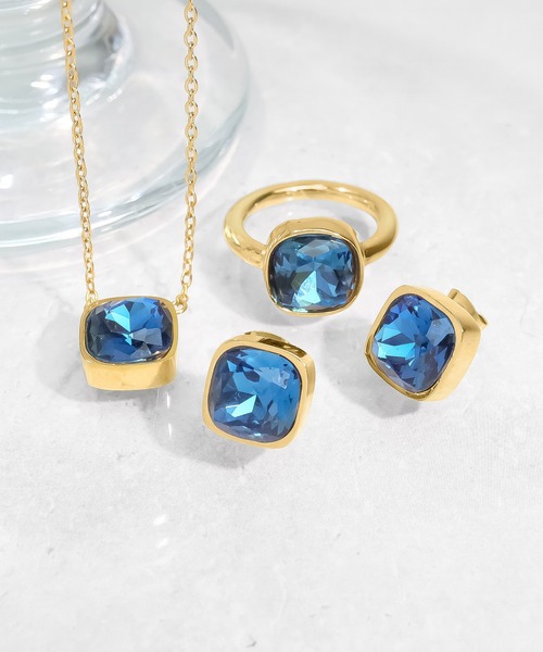 blackdia ocean(ブラックダイヤオーシャン)の「blackdia ocean ファセットクォーツピアス(ピアス(両耳用)・レディース・ネイビー/シャンパン/ライトグリーン/レッド/グレー/ブルー/ローズ/クリア/エメラルド/ライトブルー/ブルー系その他・FREE)」の16枚目の写真