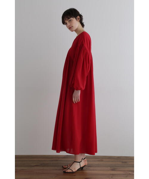 シアーウールローンボリュームロングドレス（ワンピース）｜LE PHIL