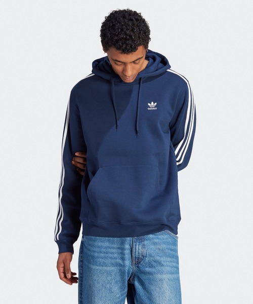 【adidas】3Stripes プルオーバーパーカー ネイビー / 送料無料 adidas/アディダス adidas ORI 3-STRIPES HOOD パーカー