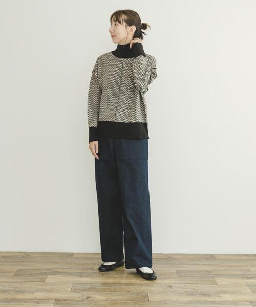 ITEMS URBANRESEARCH（アイテムズ アーバンリサーチ）の「裏起毛デニムベイカーパンツ（デニムパンツ・レディース・ブラック/ブルー・FREE）」の5枚目の写真