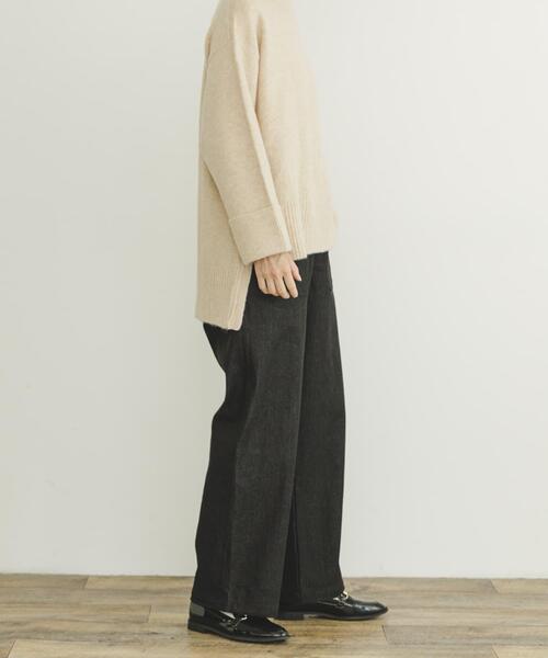 ITEMS URBANRESEARCH（アイテムズ アーバンリサーチ）の「裏起毛デニムベイカーパンツ（デニムパンツ・レディース・ブラック/ブルー・FREE）」の14枚目の写真