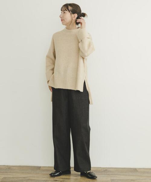 ITEMS URBANRESEARCH（アイテムズ アーバンリサーチ）の「裏起毛デニムベイカーパンツ（デニムパンツ・レディース・ブラック/ブルー・FREE）」の15枚目の写真