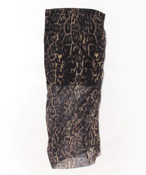 ALLSAINTS（オールセインツ）の「NORA LEOPARD PRINT MESH MIDI SKIRT | NORA レオパード プリント メッシュ ミディ スカート（スカート・レディース・ブラウン系その他・4/6/8）」の7枚目の写真