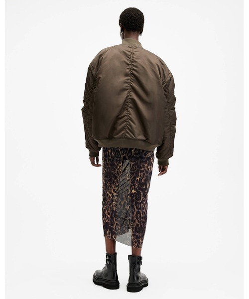 ALLSAINTS（オールセインツ）の「NORA LEOPARD PRINT MESH MIDI SKIRT | NORA レオパード プリント メッシュ ミディ スカート（スカート・レディース・ブラウン系その他・4/6/8）」の6枚目の写真