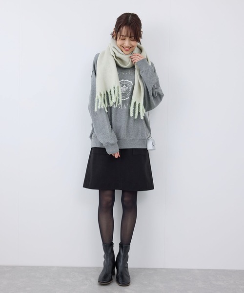 ROPE' PICNIC（ロペピクニック）の「かすれ箔カレッジロゴプリントスウェット（スウェット・レディース・ライトグレー/ネイビー/グレー系その他・38）」の4枚目の写真