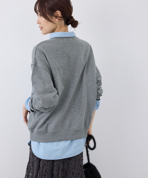 ROPE' PICNIC（ロペピクニック）の「かすれ箔カレッジロゴプリントスウェット（スウェット・レディース・ライトグレー/ネイビー/グレー系その他・38）」の9枚目の写真