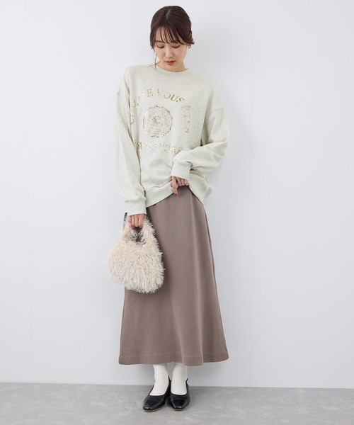 ROPE' PICNIC（ロペピクニック）の「かすれ箔カレッジロゴプリントスウェット（スウェット・レディース・ライトグレー/ネイビー/グレー系その他・38）」の10枚目の写真