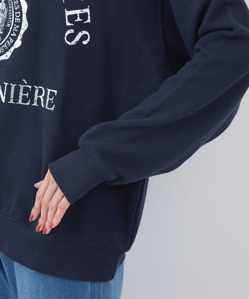 ROPE' PICNIC（ロペピクニック）の「かすれ箔カレッジロゴプリントスウェット（スウェット・レディース・ライトグレー/ネイビー/グレー系その他・38）」の19枚目の写真