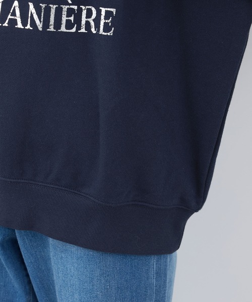 ROPE' PICNIC（ロペピクニック）の「かすれ箔カレッジロゴプリントスウェット（スウェット・レディース・ライトグレー/ネイビー/グレー系その他・38）」の21枚目の写真