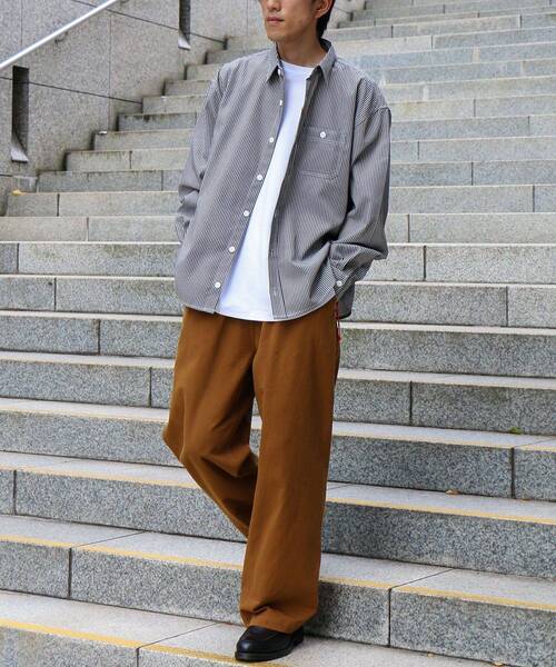 CRAFT STANDARD BOUTIQUE(クラフトスタンダードブティック)の「ヒッコリーデニムシャツ(シャツ/ブラウス・メンズ・ネイビー/ブラック・M/L/XL)」の8枚目の写真
