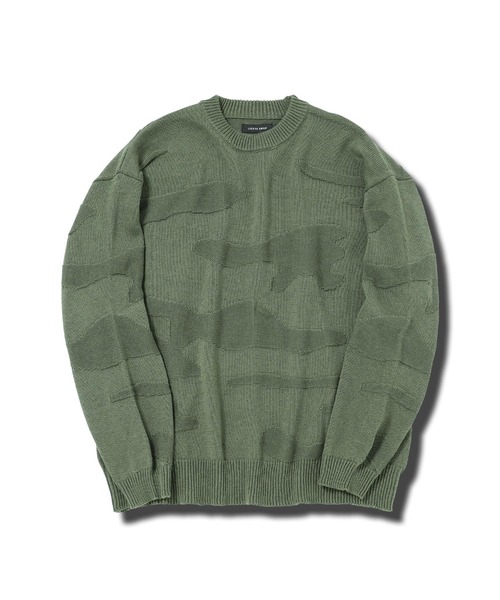 jiggys shop（ジギーズショップ）の「カモフラ柄ジャガードクルー