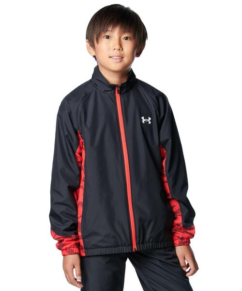 【セール】UAトリコット ラインド プリント ウーブン フルジップ ジャケット（トレーニング/キッズ）（その他アウター）｜UNDER ARMOUR（アンダーアーマー）