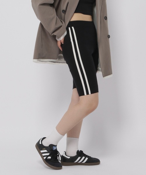 3.3 Field Trip （3.3フィールドトリップ）の「3.3 Field Trip／ラインニットショートパンツ（その他パンツ・レディース・グレー/ブラック・FREE）」の9枚目の写真