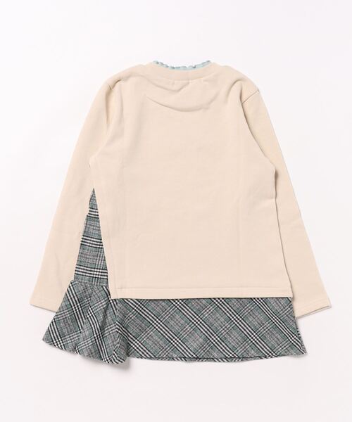 KP（ケーピー）の「mimi＆花刺しゅうチュニック(80～130)（チュニック・キッズ・ピンク/ベージュ・80ｃｍ/90cm/100cm/110cm/120cm/130cm）」の3枚目の写真