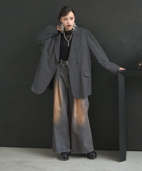 HARE（ハレ）の「ストライプドッキングジャケット(HARE)（テーラード