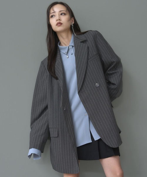 HARE（ハレ）の「ストライプドッキングジャケット(HARE)（テーラード