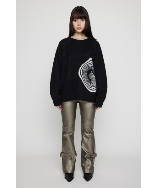 LAGUA GEM(ラグアジェム)の「BELT LUSTER フレアパンツ(スラックス・レディース・ライトブラック/ベージュ・X-SMALL/SMALL/MEDIUM)」の6枚目の写真