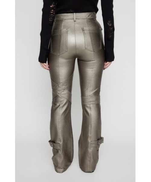 LAGUA GEM(ラグアジェム)の「BELT LUSTER フレアパンツ(スラックス・レディース・ライトブラック/ベージュ・X-SMALL/SMALL/MEDIUM)」の8枚目の写真