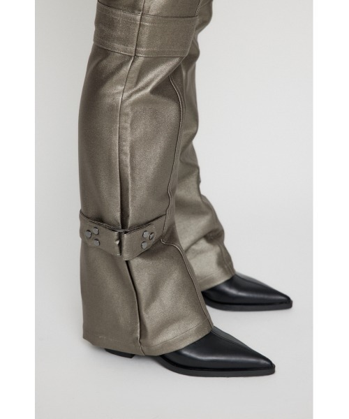 LAGUA GEM(ラグアジェム)の「BELT LUSTER フレアパンツ(スラックス・レディース・ライトブラック/ベージュ・X-SMALL/SMALL/MEDIUM)」の11枚目の写真