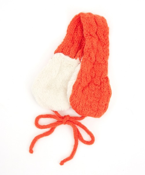 an meets zakka リブニット×モコモコファーコンビイヤーマフ / 耳当て