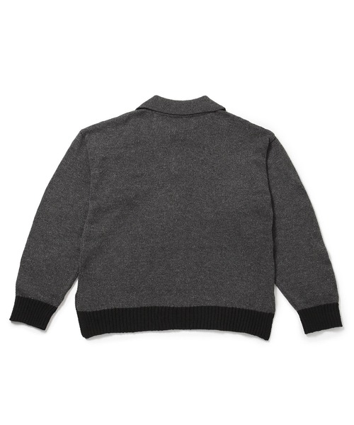 JUNRED（ジュンレッド）の「【一部店舗限定】スキッパーニットプルオーバー（ニット/セーター・メンズ・ライトグレー/ブラック/チャコールグレー・S/M/L）」の10枚目の写真