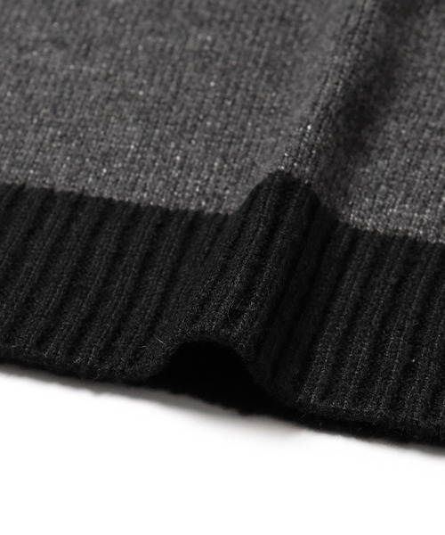 JUNRED（ジュンレッド）の「【一部店舗限定】スキッパーニットプルオーバー（ニット/セーター・メンズ・ライトグレー/ブラック/チャコールグレー・S/M/L）」の16枚目の写真