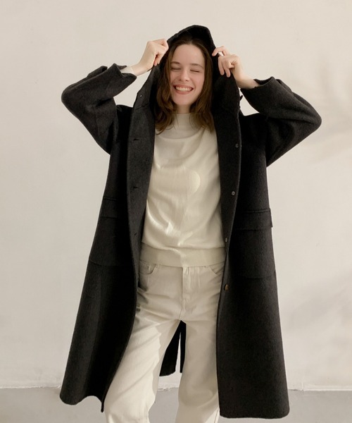 セール】カジュアルラグジュアリー ウールフードコート（その他